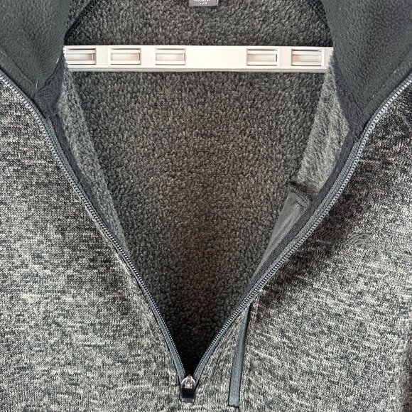 EDDIE BAUER MEN'S CLASSIC FIT SWEATER FLEECE QUARTER ZIP PULLOVER GRAY SIZE L/G - Picture 3 of 10